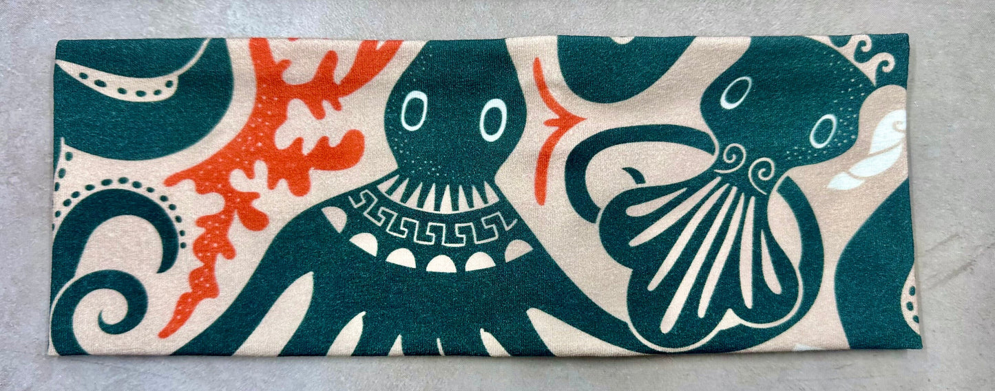 Octopus Headband: Handmade Jersey Knit Ocean Lover Gift