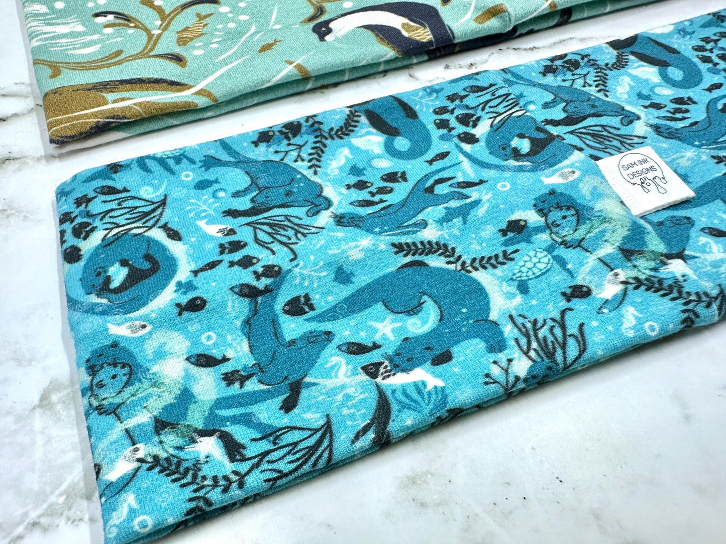 Handmade Sea Otter Headband: Soft Jersey Knit Bandeau
