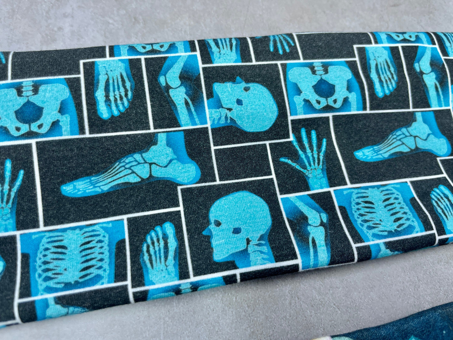 Medical X-Ray and Serotonin Chemical Floral Handmade Headbands Jersey Knit Soft