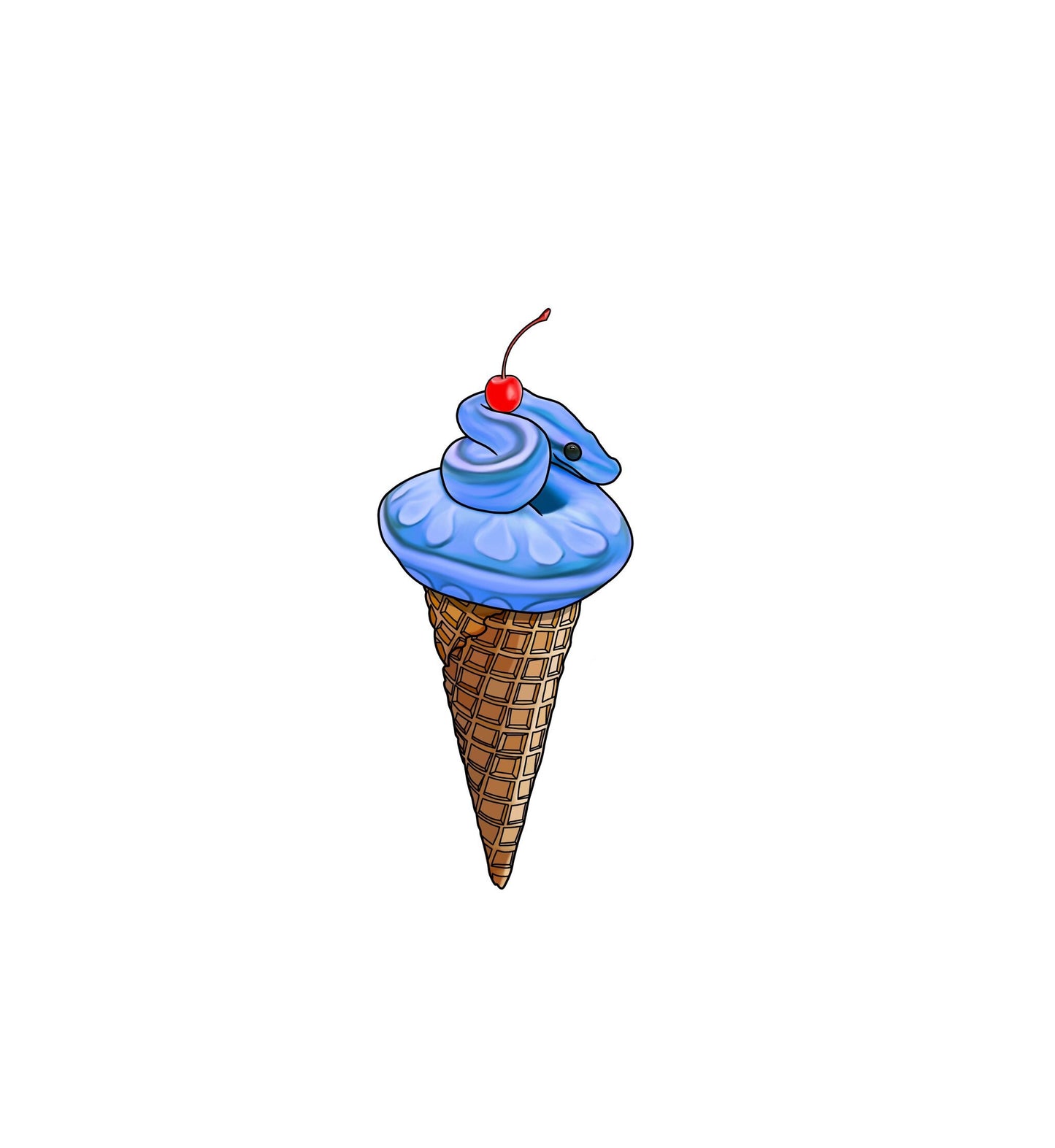 Original Artwork Snake in a Cone