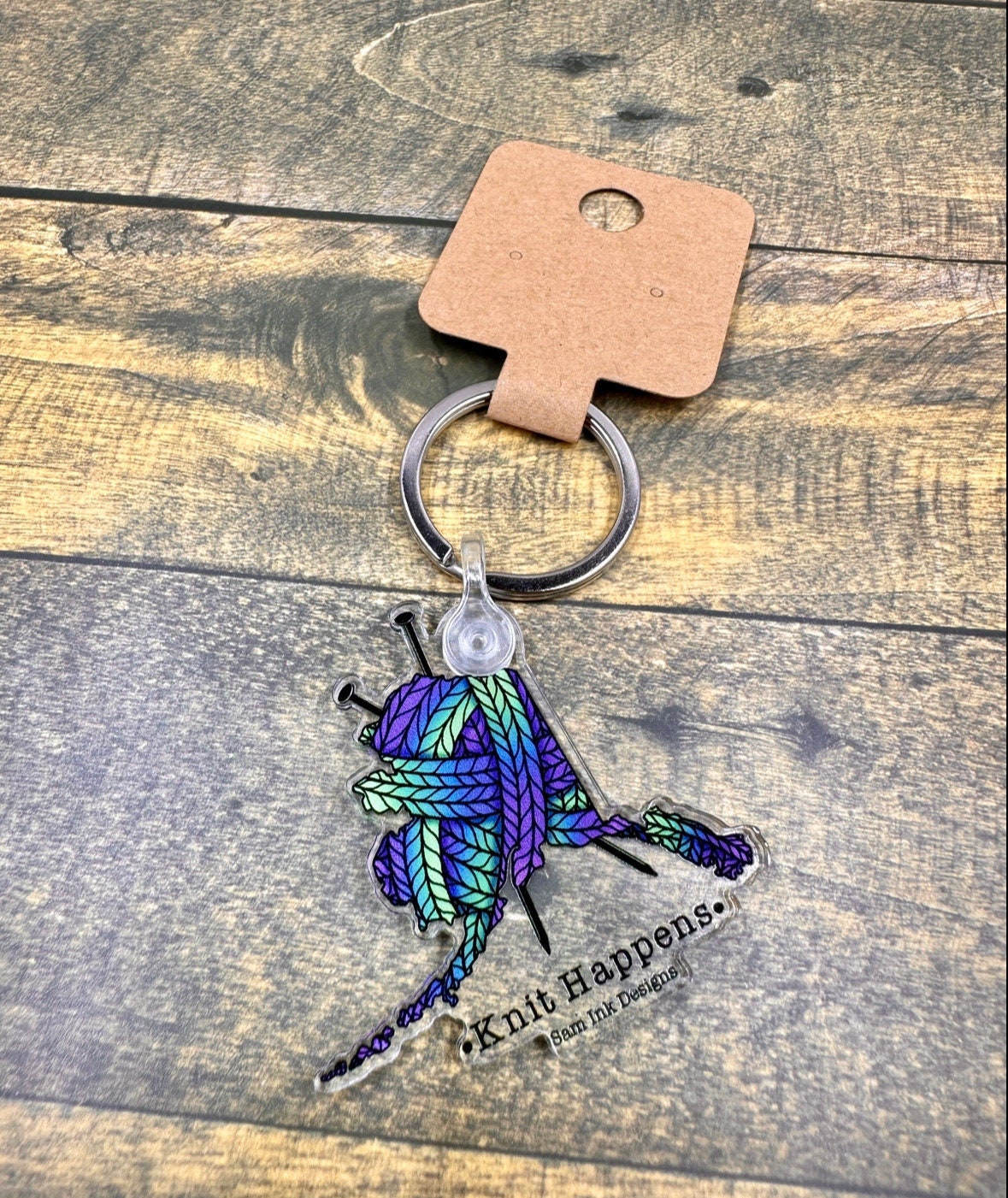 Alaska Knit Happens Key Chain Knitting Gift Funny Alaskan Gift