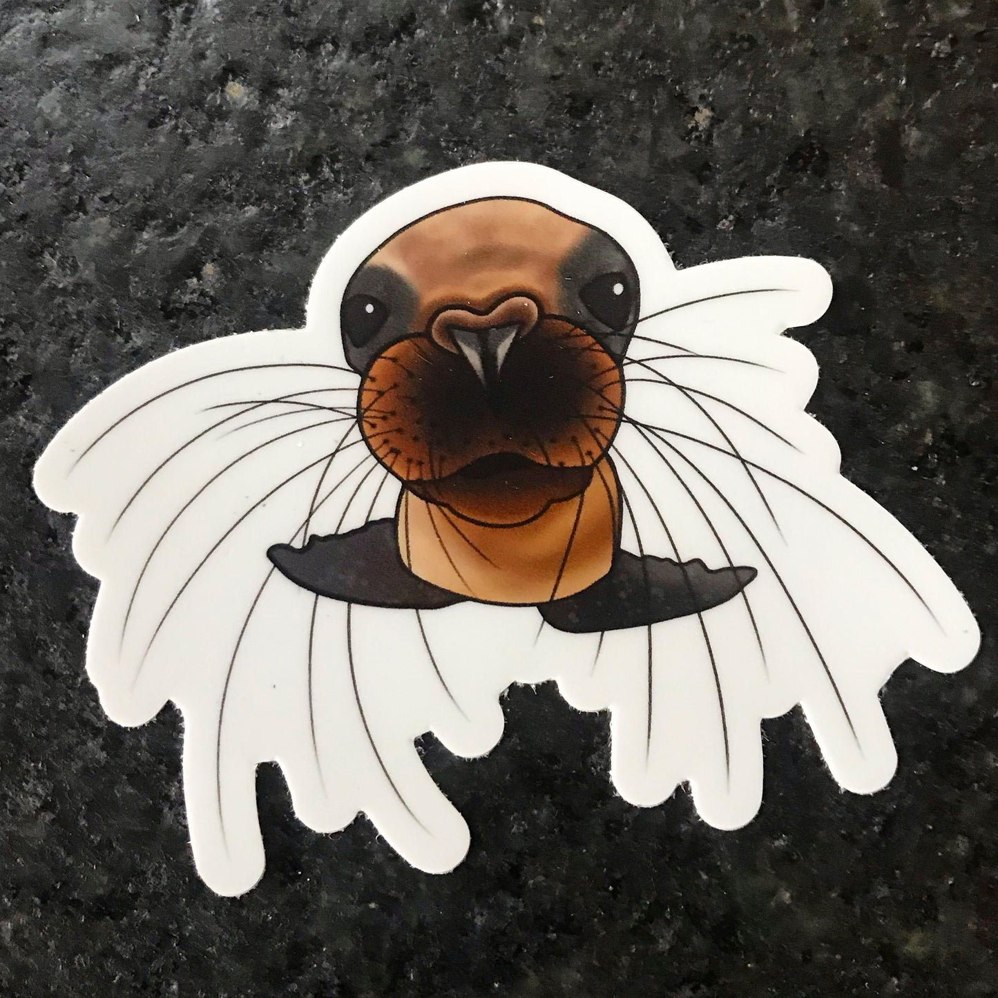 SEA SEAL STICKER- Vinyl Alaska Sticker - Waterproof Sticker - Bumper, Laptop Sticker - Alaska Illustration - Sea Life Sticker - Alaska Gift