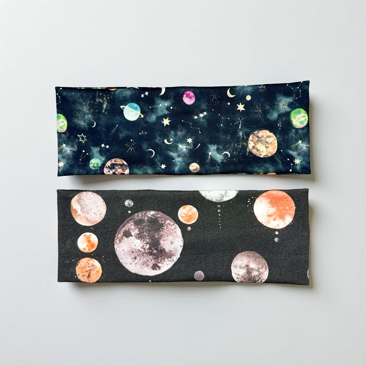 Space Planets and Moons Jersey Knit Soft Headbands Blood Moon Galaxy Stars
