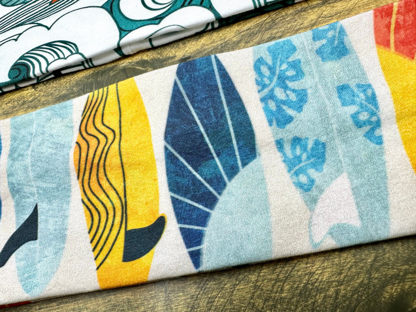 Surfing Waves Handmade Headbands Jersey Knit Soft Ocean Beach Surf Wear