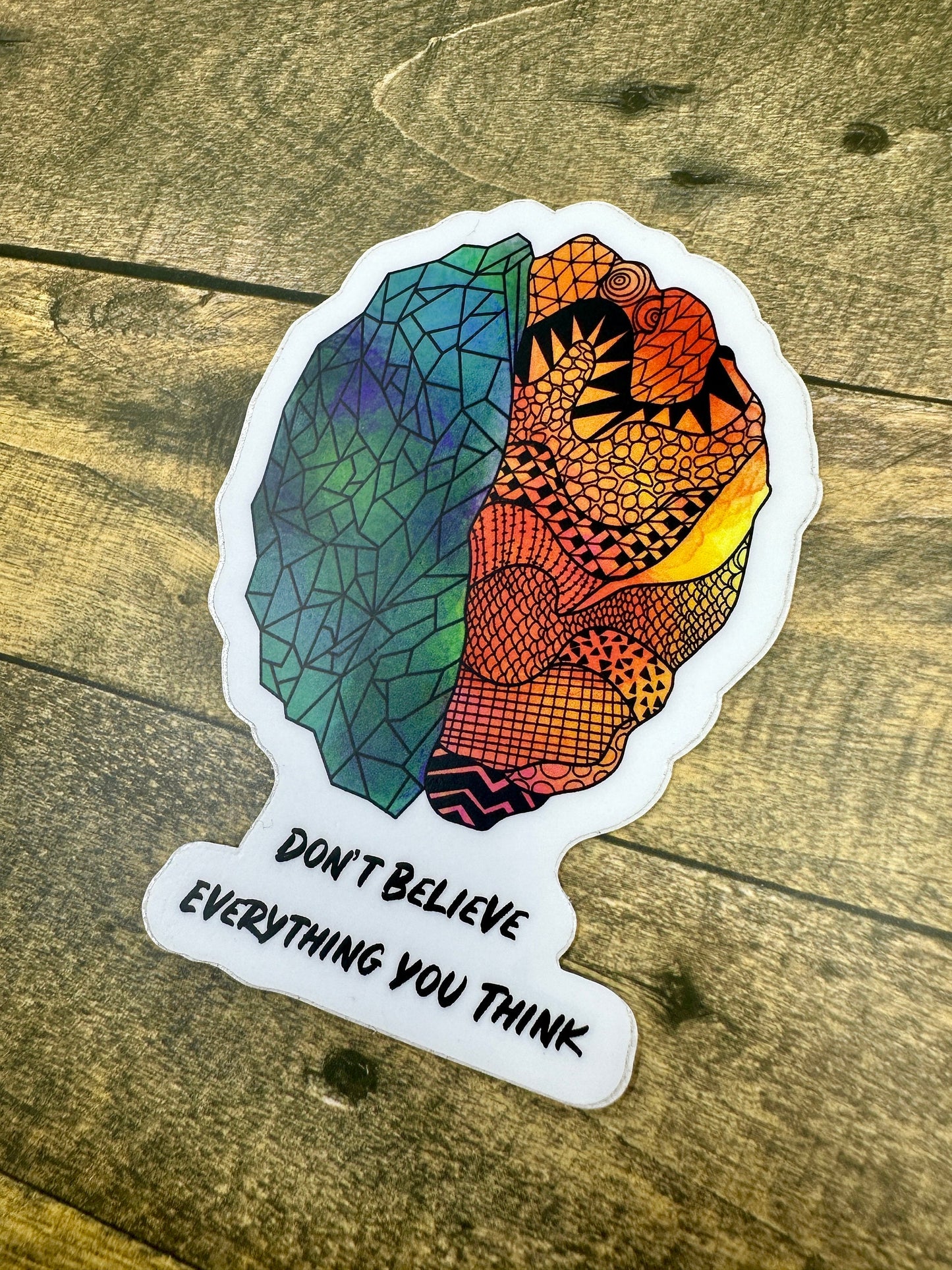 Brain Sticker: Mental Health Awareness, Waterproof Laptop Decal