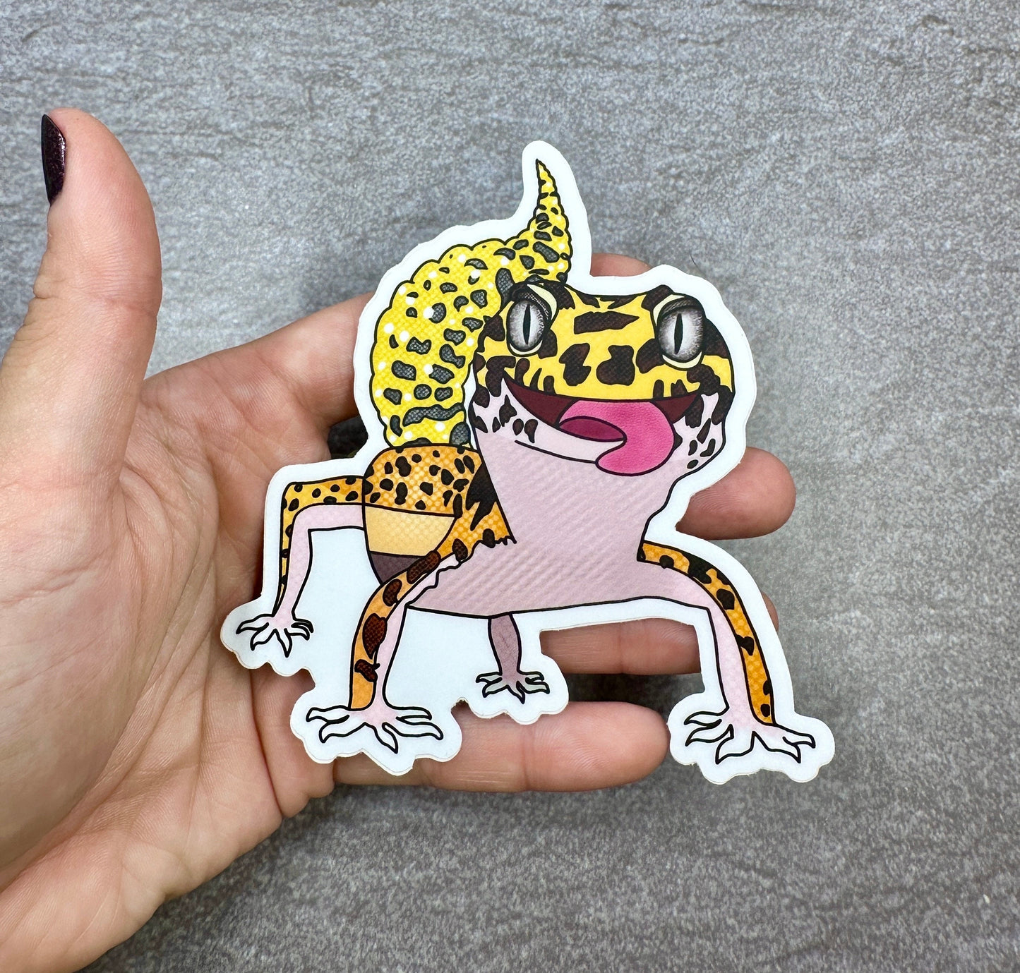 Leopard Gecko Sticker Waterproof Cute Animal Laptop and Water Bottle Decal