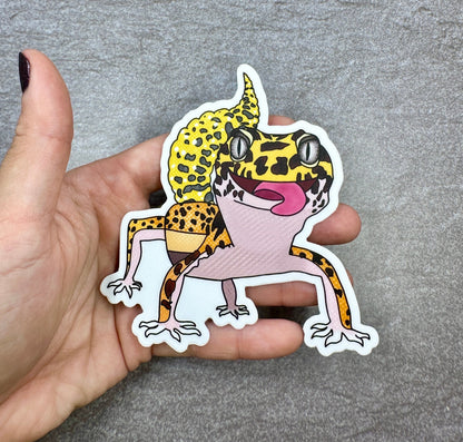 Leopard Gecko Sticker Waterproof Cute Animal Laptop and Water Bottle Decal