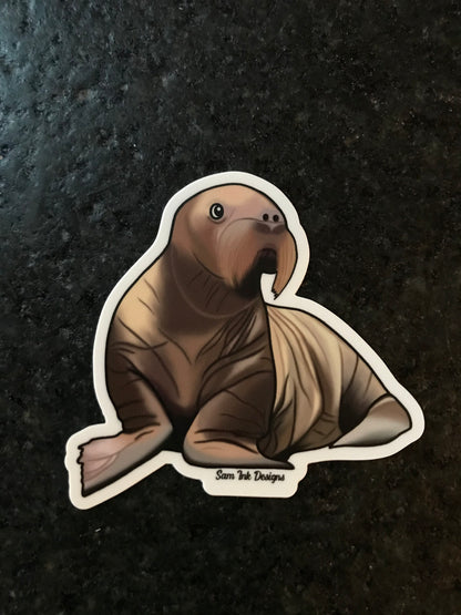 Walrus Sricker Alaska Sea Life Center Walrus Aku Waterproof Decal
