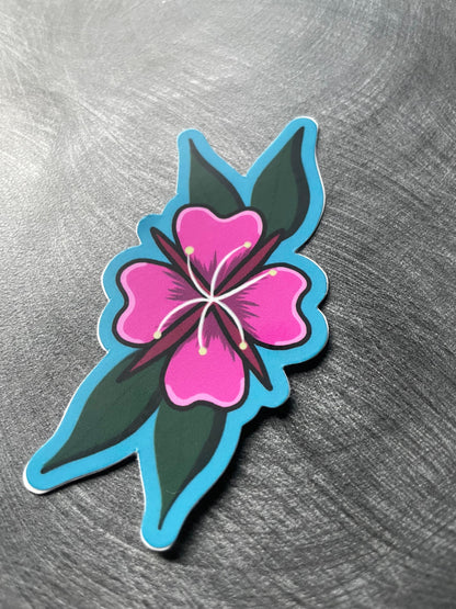 Alaska Sticker Fireweed Up close Floral Decal Waterproof Latop and Waterbottle Stickers