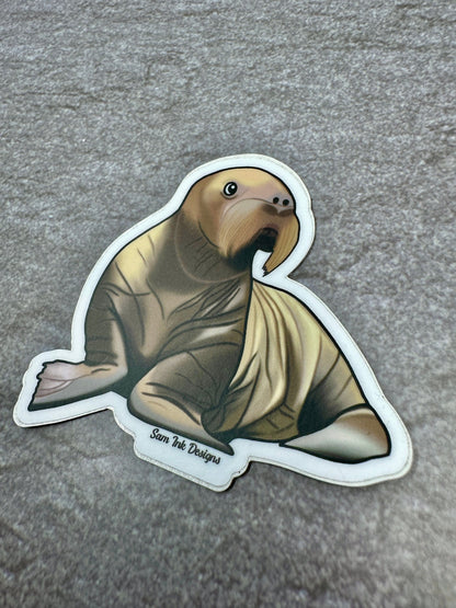Walrus Sricker Alaska Sea Life Center Walrus Aku Waterproof Decal