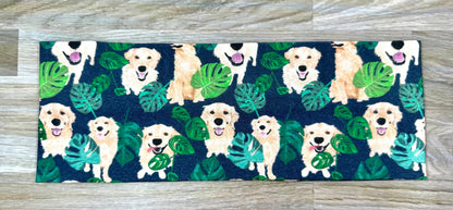 Golden Retreivers and Horses Handmade Headbands Jersey Knit Soft Monstera Leaf Plant