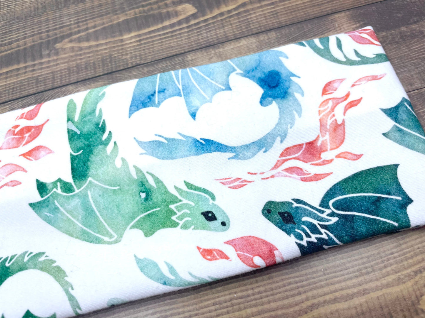 Dragon Watercolor Headbands Jersey Knit Soft