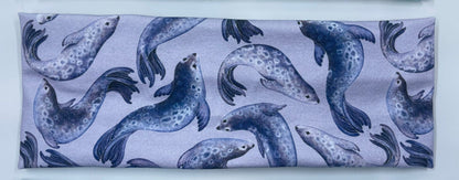 Purple Sea Lions and Seals Handmade Headbands Jersey Knit Soft