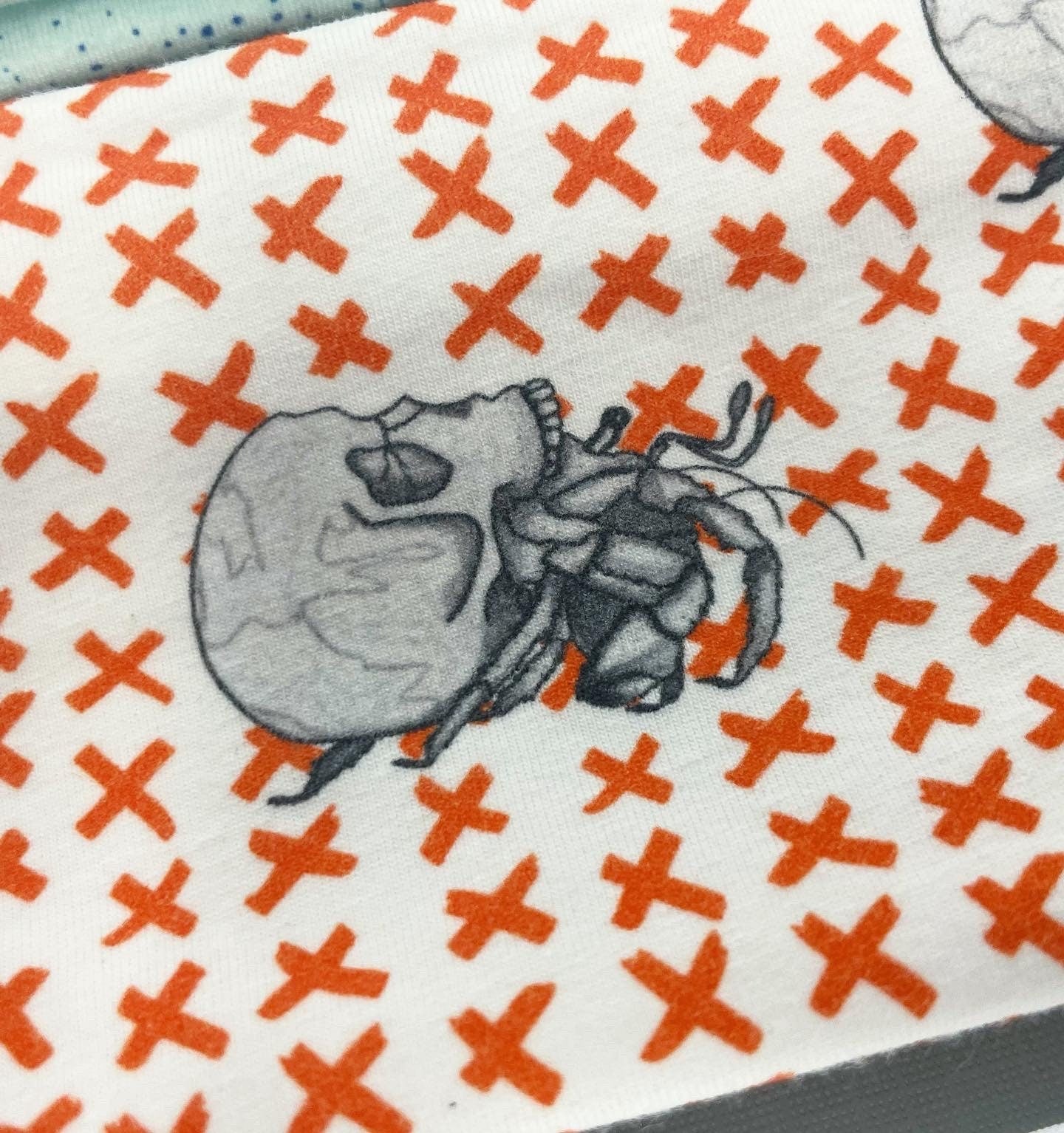Shrimp Headband and Crabs Handmade Bandeau Jersey Knit Soft