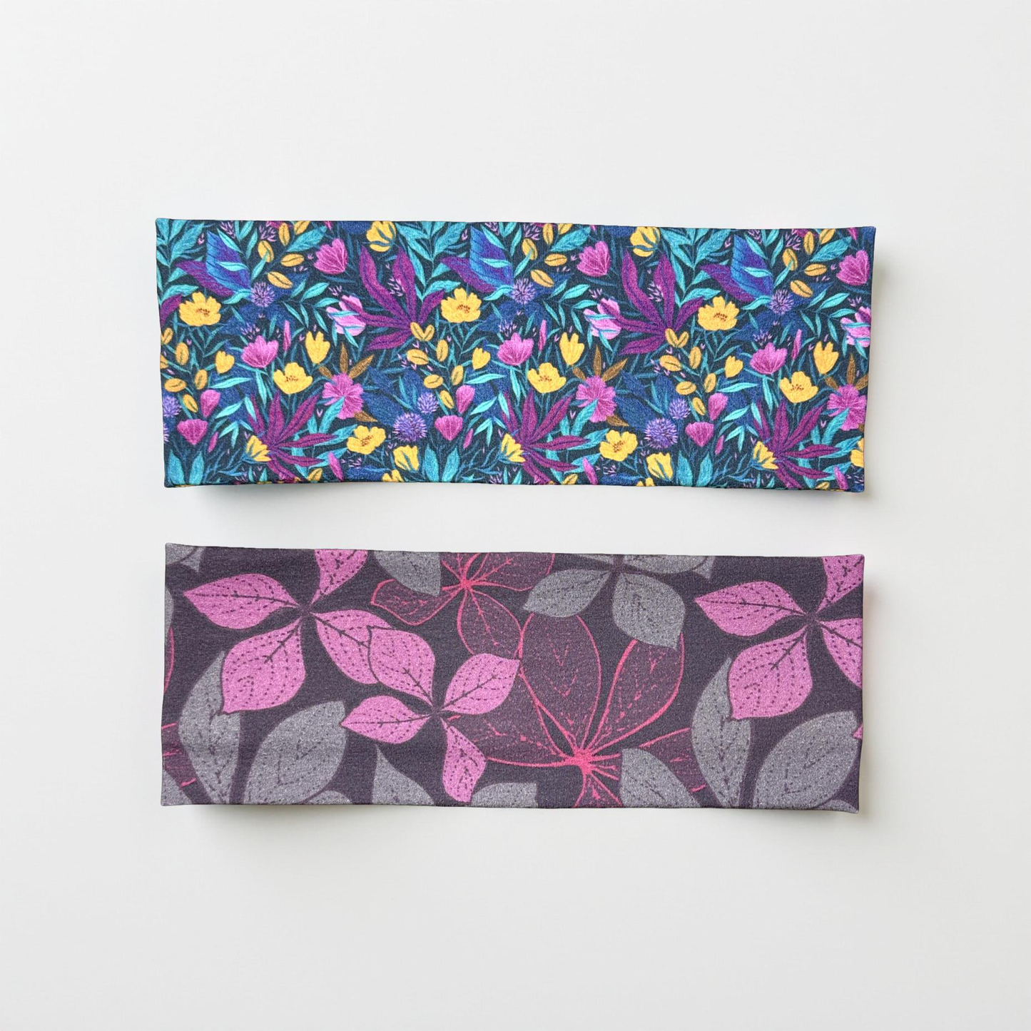 Violet Headbands, Handmade Knit Flower Bandeau