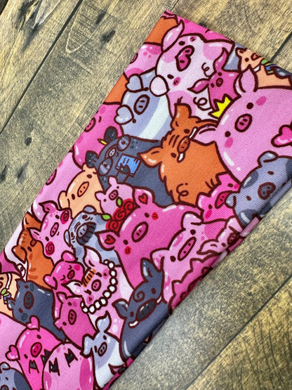 Handmade Pink Pig Headband: Jersey Knit Cartoon Headband