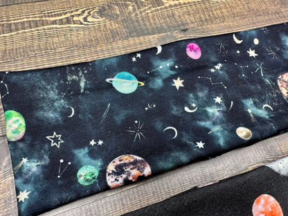 Space Planets and Moons Jersey Knit Soft Headbands Blood Moon Galaxy Stars
