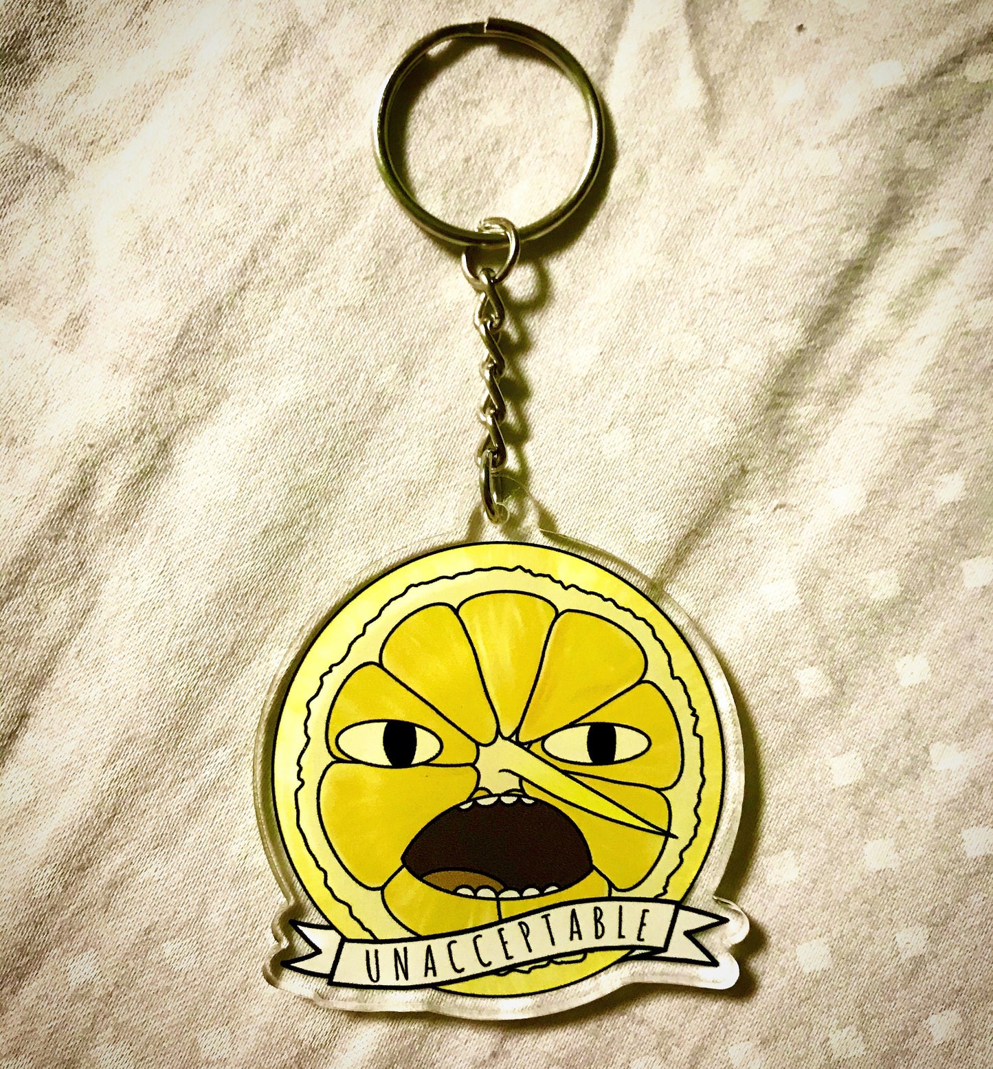Earl of Lemongrab Keychain - Adventure Time 'Unacceptable!'