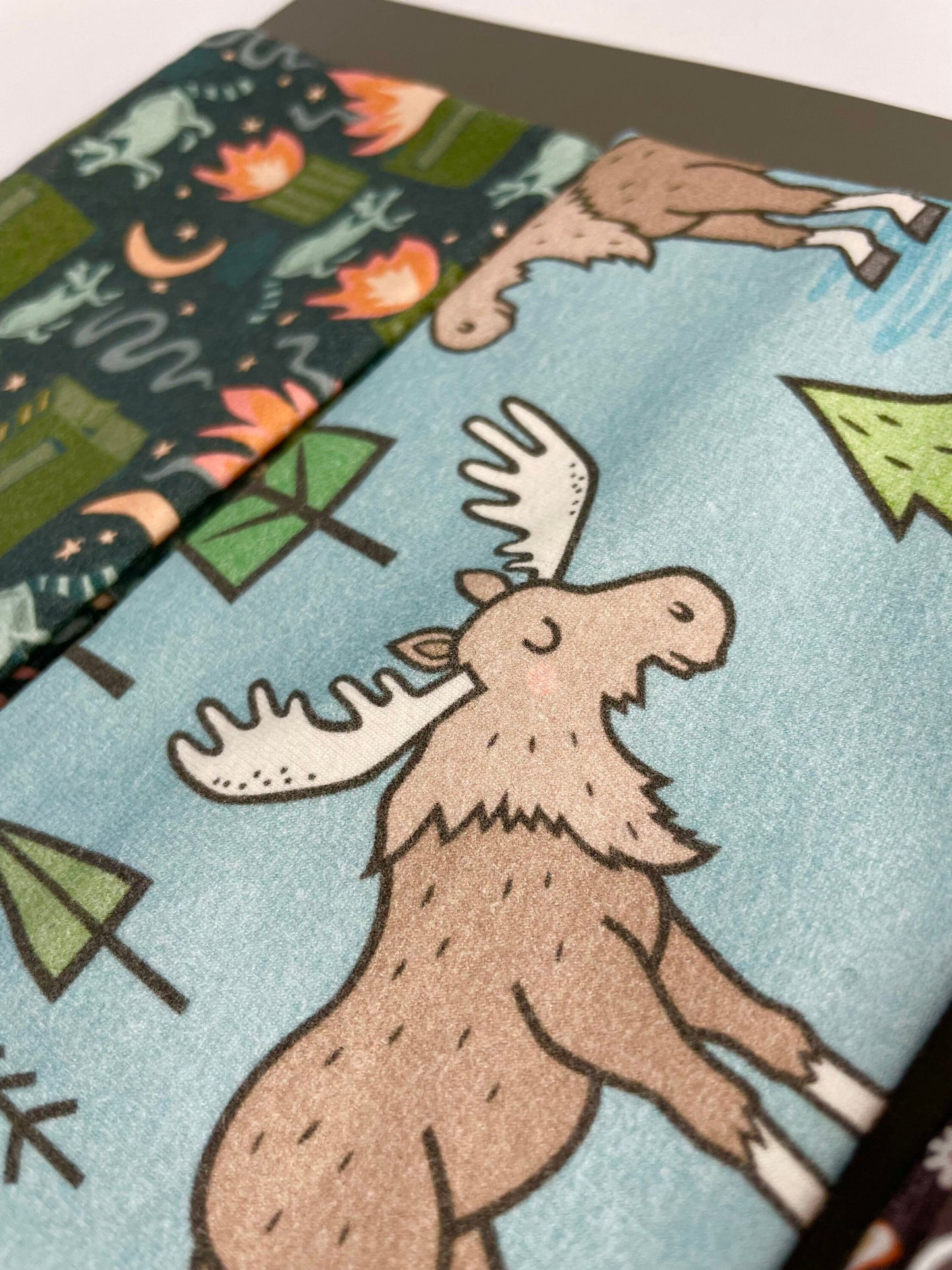 Wilderness Animals Moose Raccoons Handmade Headbands Jersey Knit Soft