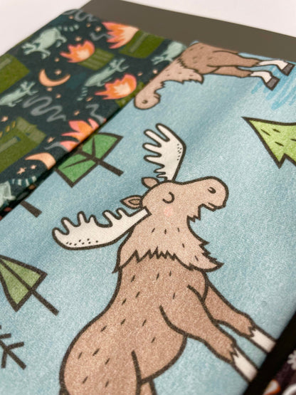 Wilderness Animals Moose Raccoons Handmade Headbands Jersey Knit Soft