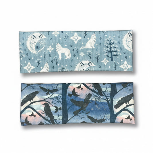 Wolf and Raven Jersey Knit Soft Headbands Crafts Alaska Gift