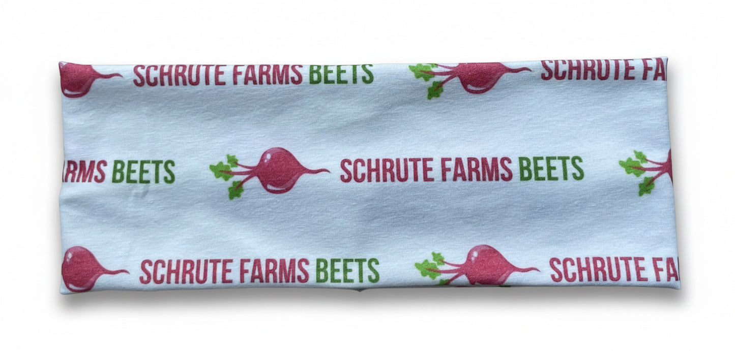 Dwight Schrute Farms Beets The Office Jersey Knit Soft Handmade Headband