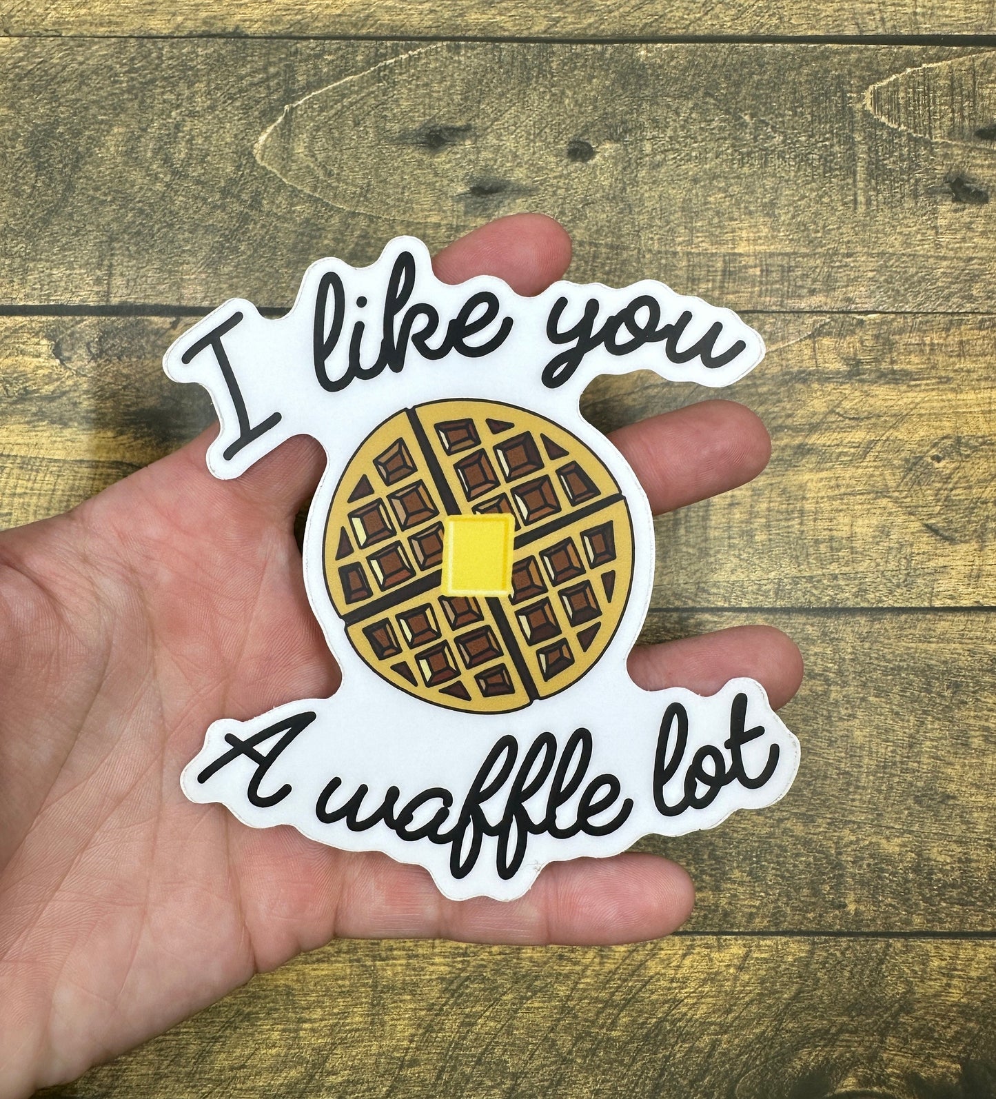 Leslie Knope Parks And Recreation Sticker Waffles Lil Sebastian