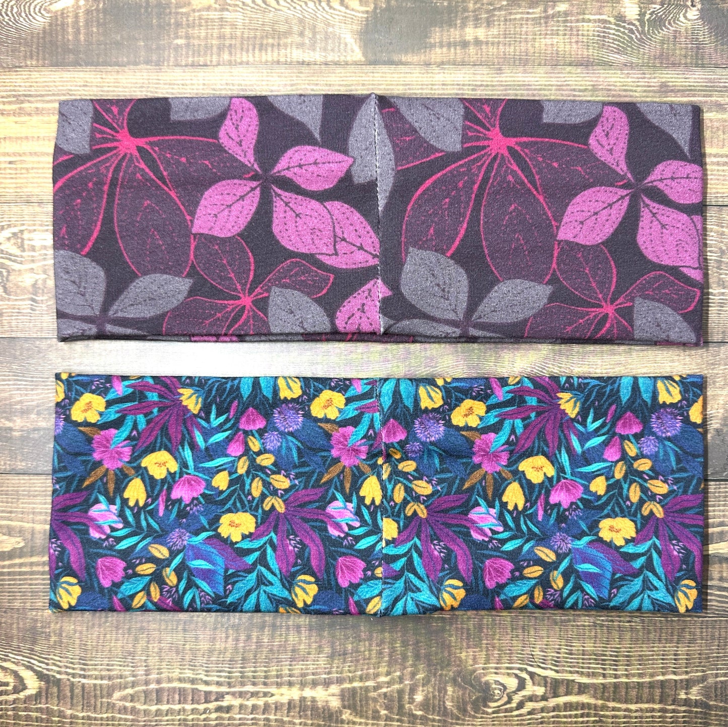 Violet Headbands, Handmade Knit Flower Bandeau