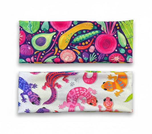 Leopard Geckos Vegetables and Fruit Produce Handmade Headbands Jersey Knit Soft