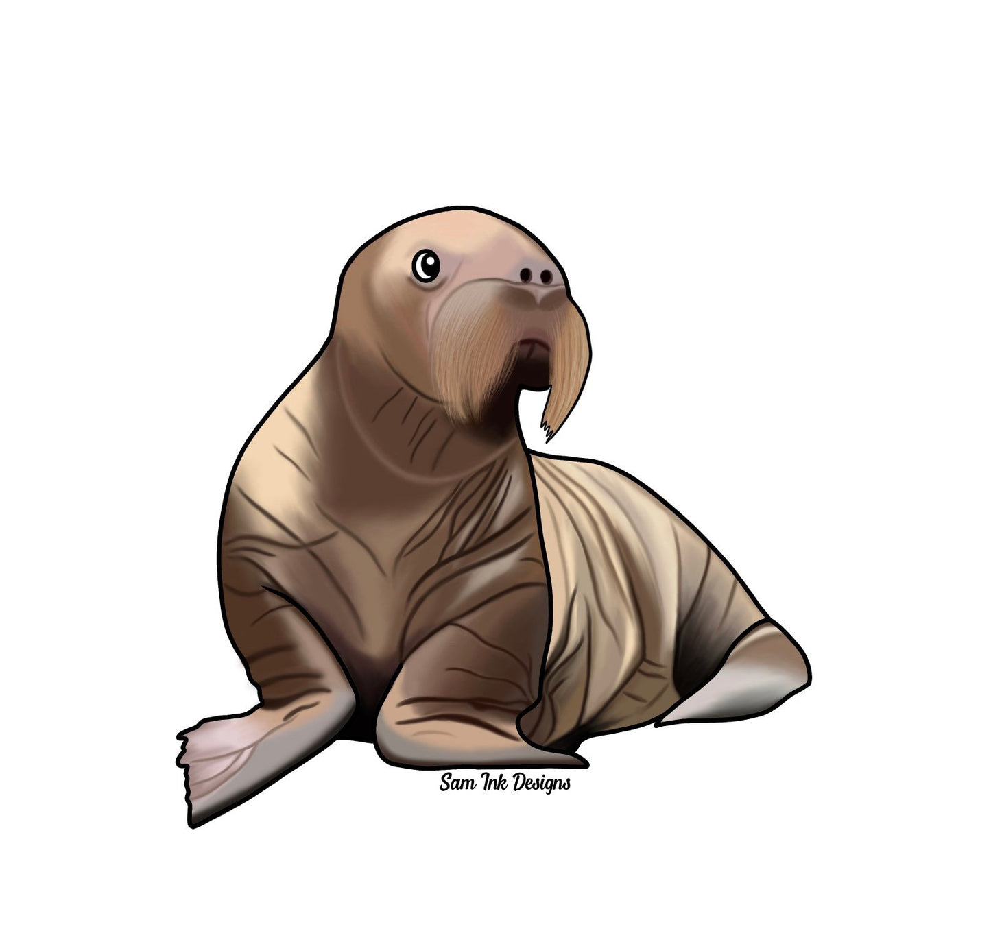 Walrus Sricker Alaska Sea Life Center Walrus Aku Waterproof Decal