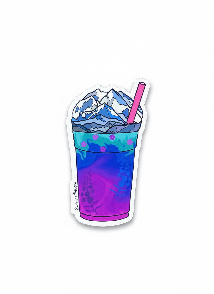 Alaskan Wildflower Purple Edition Drink Sticker