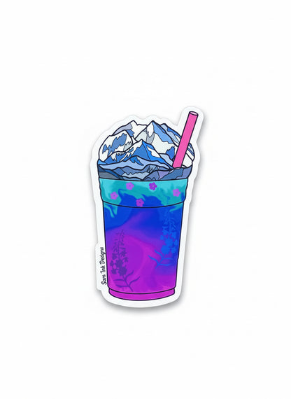 Alaskan Wildflower Purple Edition Drink Sticker