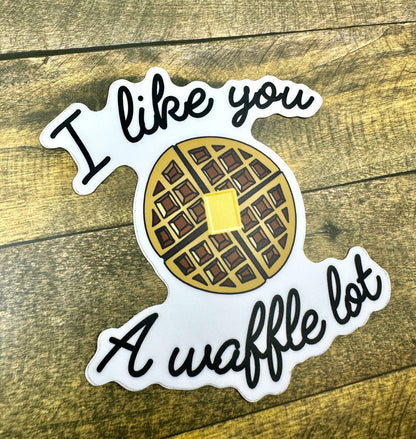 Leslie Knope Parks And Recreation Sticker Waffles Lil Sebastian