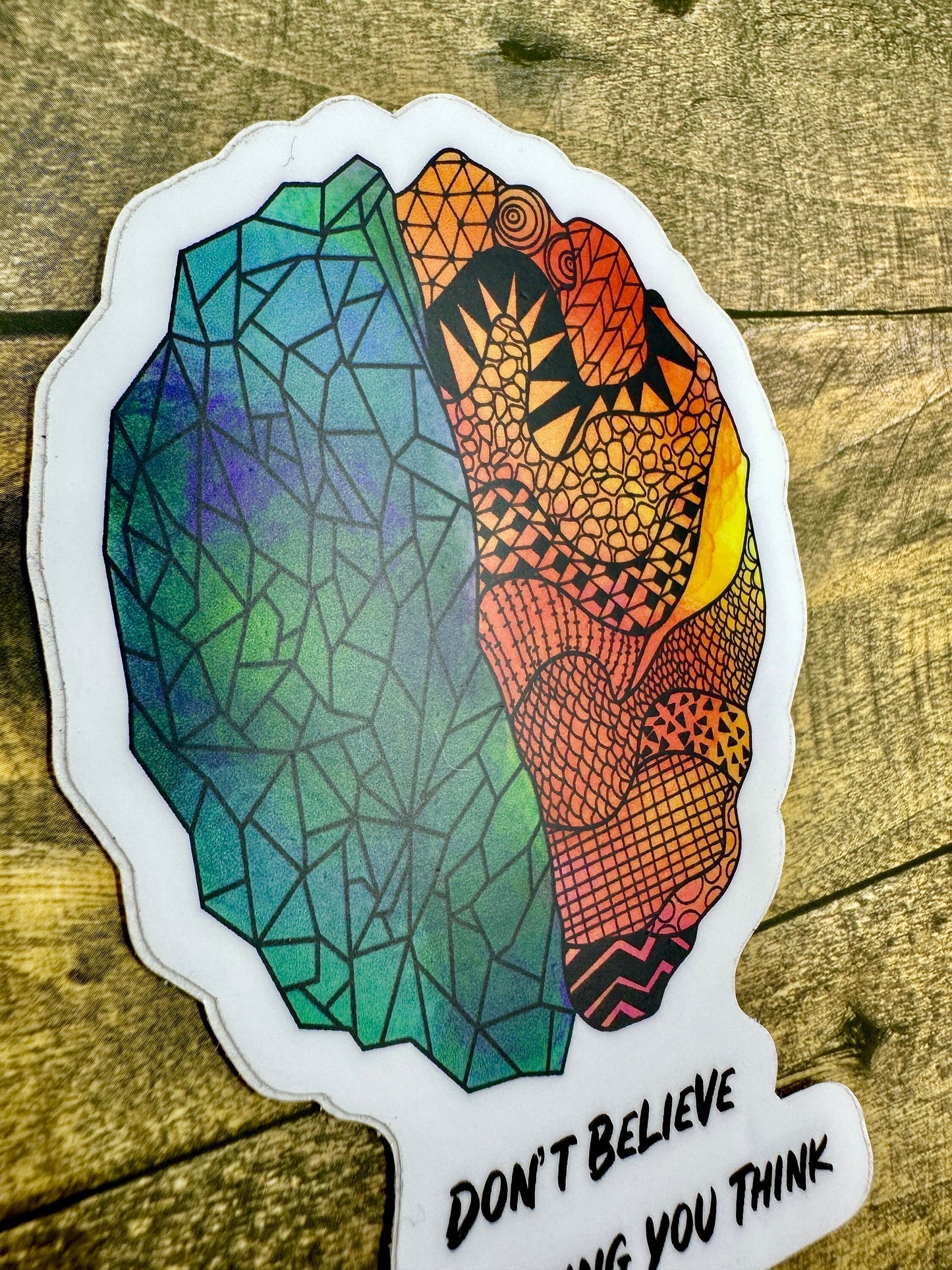 Brain Sticker: Mental Health Awareness, Waterproof Laptop Decal