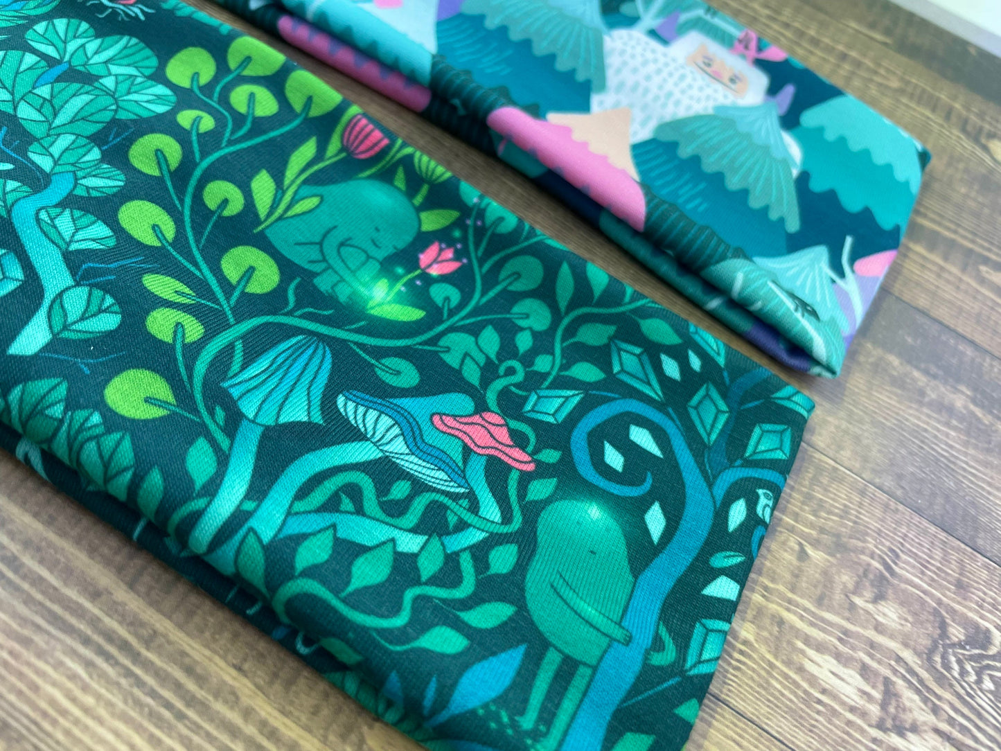 Headbands Yeti and Forest Creatures Green Mountains Handmade Headbands Jersey Knit Soft
