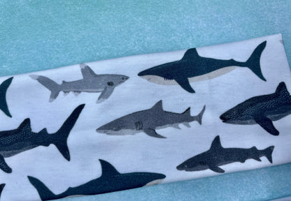 Sharks Jersey Knit Soft Headbands Crafts Alaska Gift Whale Shark Great white Shark Hammerhead