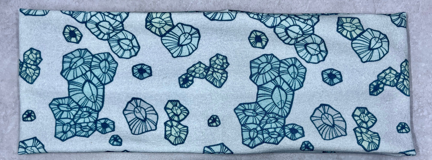 Orca Barnacles Grayling Fish Watercolor Headbands Jersey Knit Soft