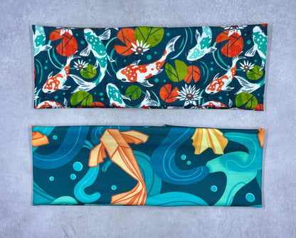 Koi Pond Fish Leap Pads Water Lilly Jersey Knit Soft Headbands