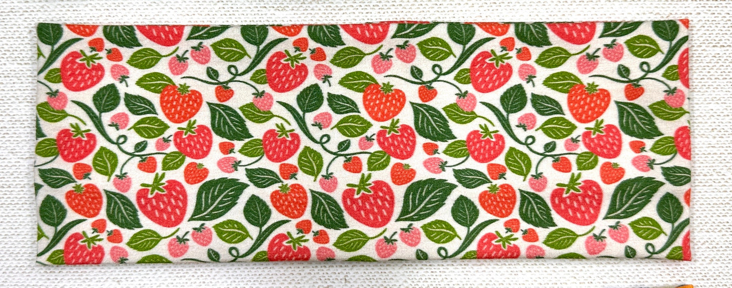 Handmade 90s Style Headband: Checkers, Strawberry, Daisy Print