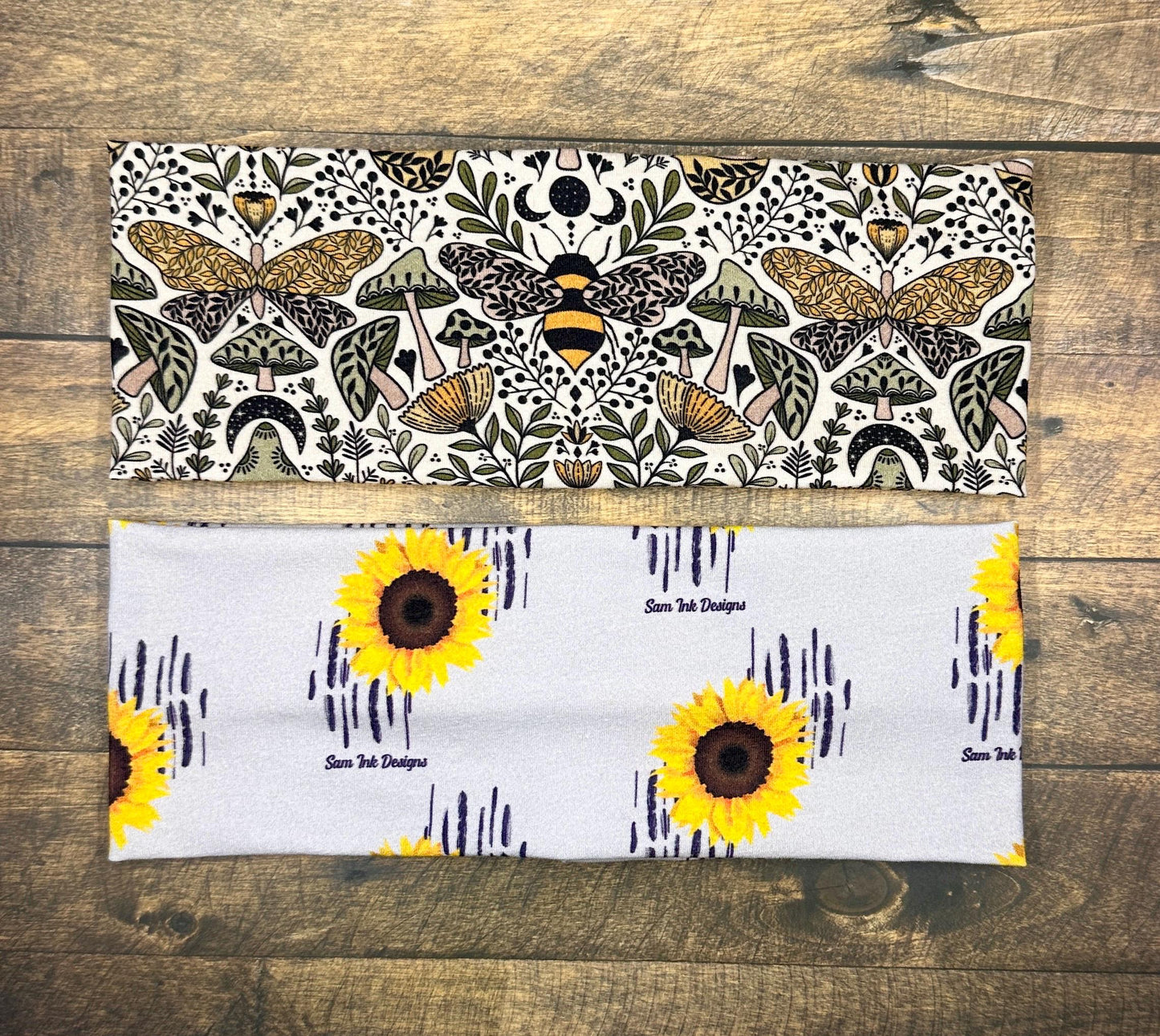 Handmade Honey Bee Headband: Jersey Knit Sunflower Bandeau