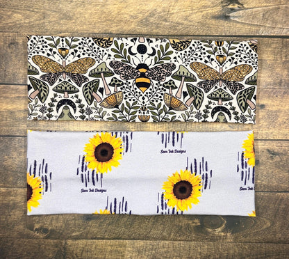 Handmade Honey Bee Headband: Jersey Knit Sunflower Bandeau