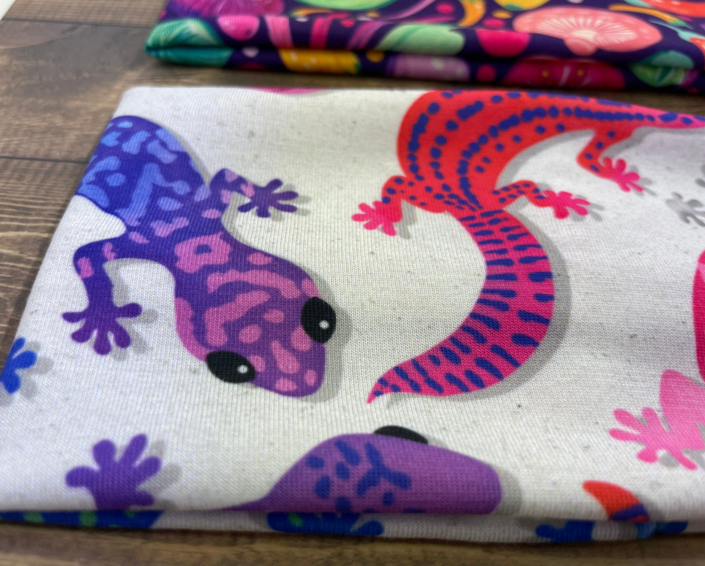 Leopard Geckos Vegetables and Fruit Produce Handmade Headbands Jersey Knit Soft