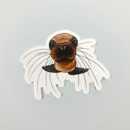 SEA SEAL STICKER- Vinyl Alaska Sticker - Waterproof Sticker - Bumper, Laptop Sticker - Alaska Illustration - Sea Life Sticker - Alaska Gift