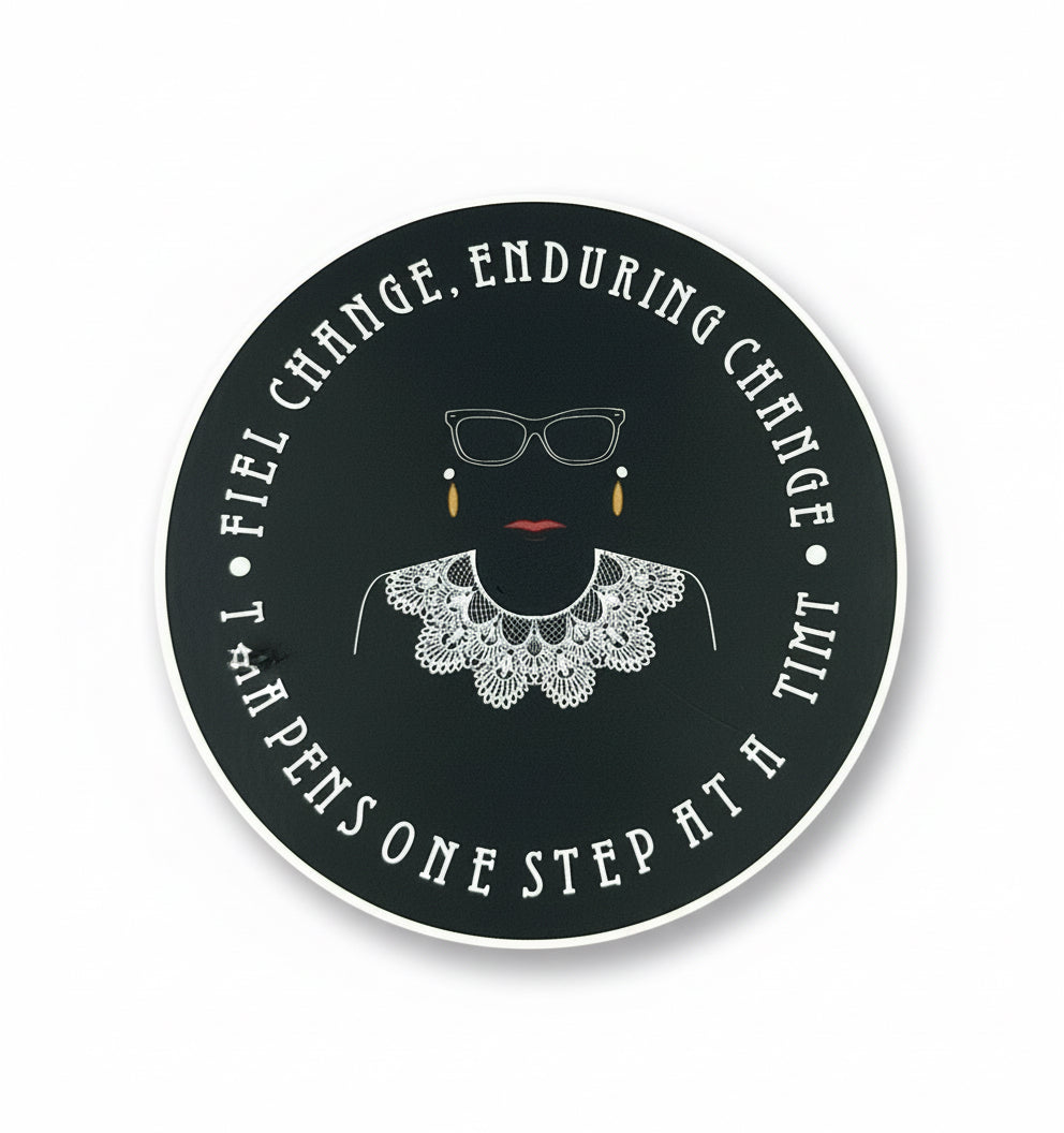 Ruth Bader Ginsburg Sticker Inspirational Quote Waterproof Laptop Decal