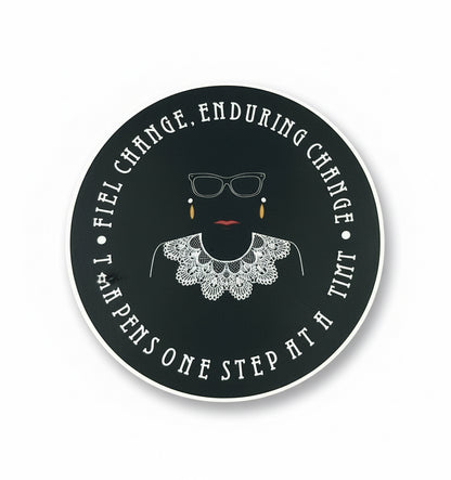Ruth Bader Ginsburg Sticker Inspirational Quote Waterproof Laptop Decal