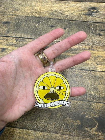 Earl of Lemongrab Keychain - Adventure Time 'Unacceptable!'