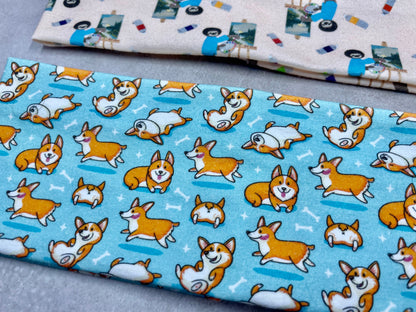 Corgi Butts and Sloth Bob Ross Handmade Headbands Jersey Knit Soft