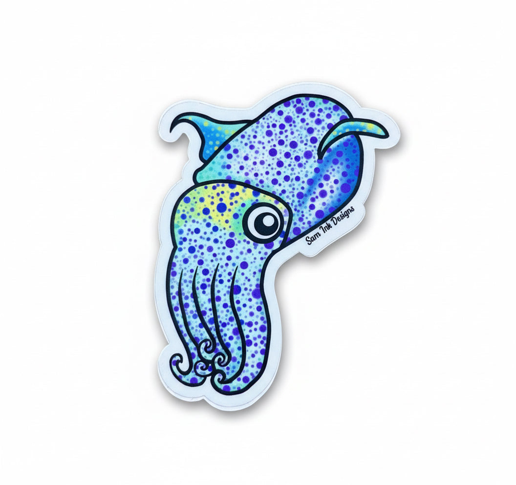 Charles The Cuttlefish Sticker: Original Waterproof Artwork