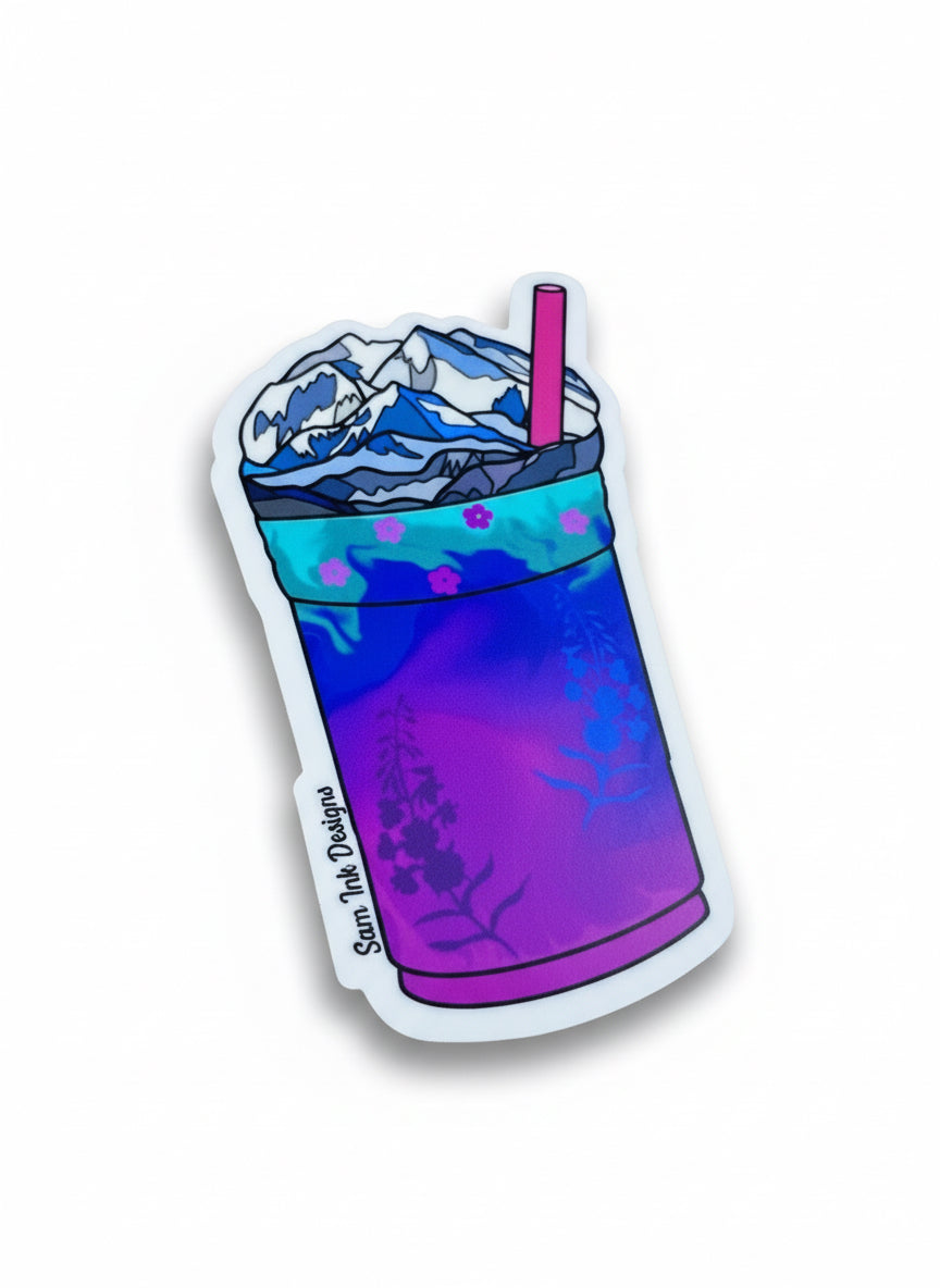 Alaskan Wildflower Purple Edition Drink Sticker