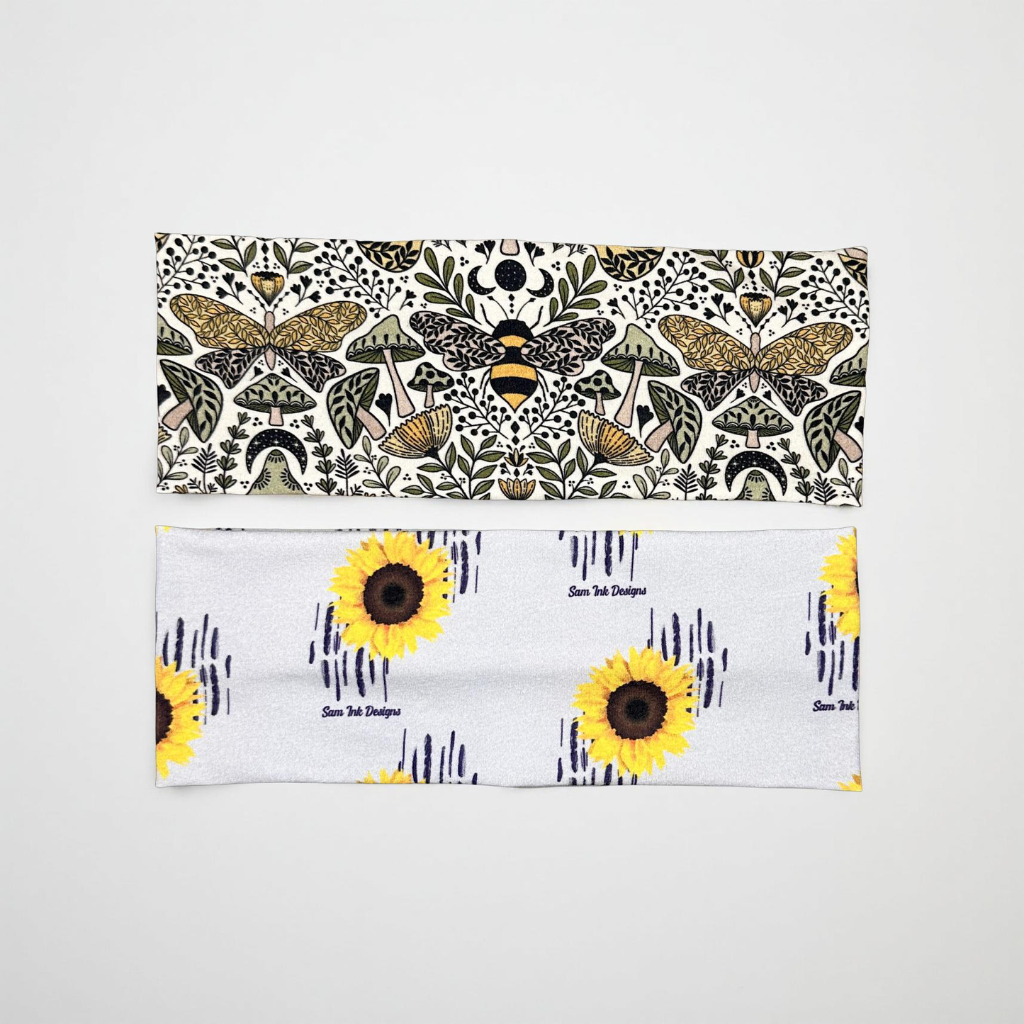 Handmade Honey Bee Headband: Jersey Knit Sunflower Bandeau